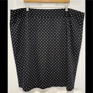 NWT Lane Bryant Black & White Polka Dot Mini Pencil Skirt Women’s Plus Size 24